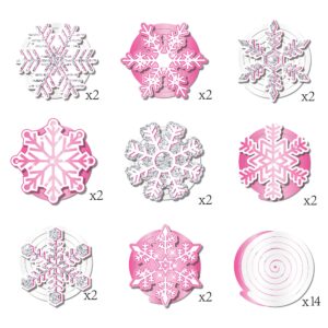 Winter Party Decorations,Winter Decorations Indoor,Snowflakes Hanging Swirl Decorations,Christmas Party Decorations,Themed Party for Birthday,Baby Shower