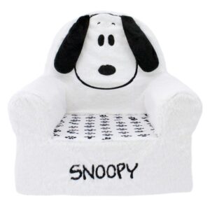 animal adventure | peanuts | snoopy | soft plush children's character chair for relaxing, white