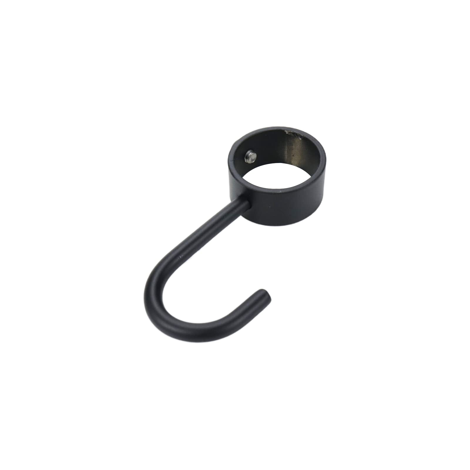 Rannb Pipe Rod Hooks Fit 1" Dia Rod Closet Rod Hooks Black Tube Rod Hooks for Wardrobe - 10pcs