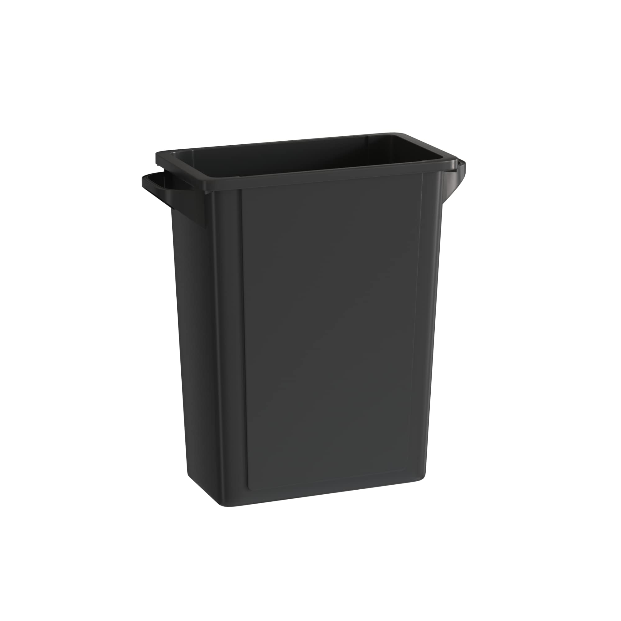 Krollen Industrial 16 Gallon Black Slim Jim Trash Can