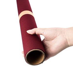 Wooqu Book Cloth, Fabric Surface and Paper Backed, Easy to Use, Strong, 17x29”, for Book Binding, Dark Red