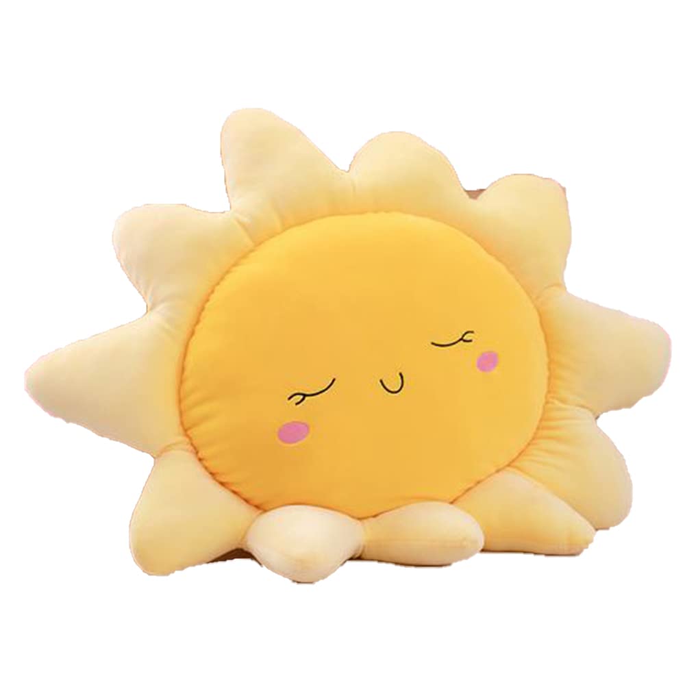 OUKEYI 57cm Sun Cushion Flower Floor Pillow Flower Floor Seating Pad Chair Cushion Oversized Throw Pillow,Sun Cloud Throw Pillow Plush,Flower Chair Pads for Kids Seating Bed Bedroom Sofa Decor