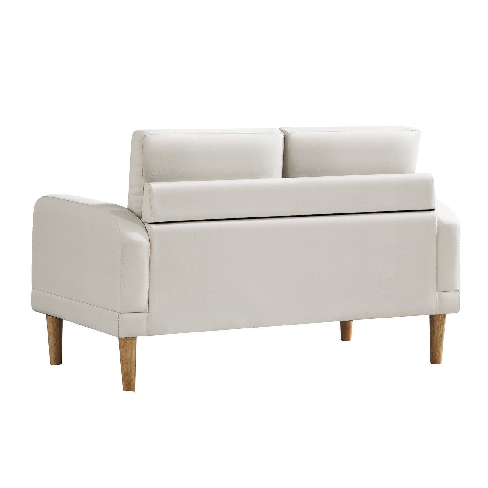 Husbedom 50"(W) Loveseat, Small Couches for Small Spaces, Mini Love Seat Sofa Furniture for Living Room, Bedroom, Beige