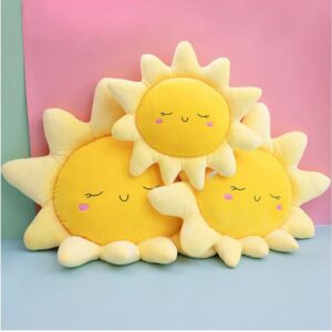 OUKEYI 57cm Sun Cushion Flower Floor Pillow Flower Floor Seating Pad Chair Cushion Oversized Throw Pillow,Sun Cloud Throw Pillow Plush,Flower Chair Pads for Kids Seating Bed Bedroom Sofa Decor