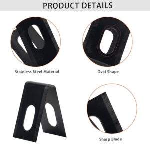 40 Packs Black Matt PVC Floor Vinyl Welding Grooving U V Blade Stainless Steel Blade Slotted Blade Hardware Tool