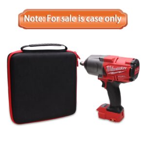 LTGEM Hard Carrying Case for Milwaukee 2967-20/2962-20/2767-20/2663-20/2960-20 M18 FUEL High Torque 1/2" Impact Wrench(Inside: 8.9"x9.2"x3")