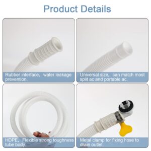 HOXHA Air Conditioner Drain Hose Kit Plastic Tubing for AC Condensate Flexible Durable Drain Hose for Mini Split AC Portable AC Washer Dishwasher Faucet, 5 Ft