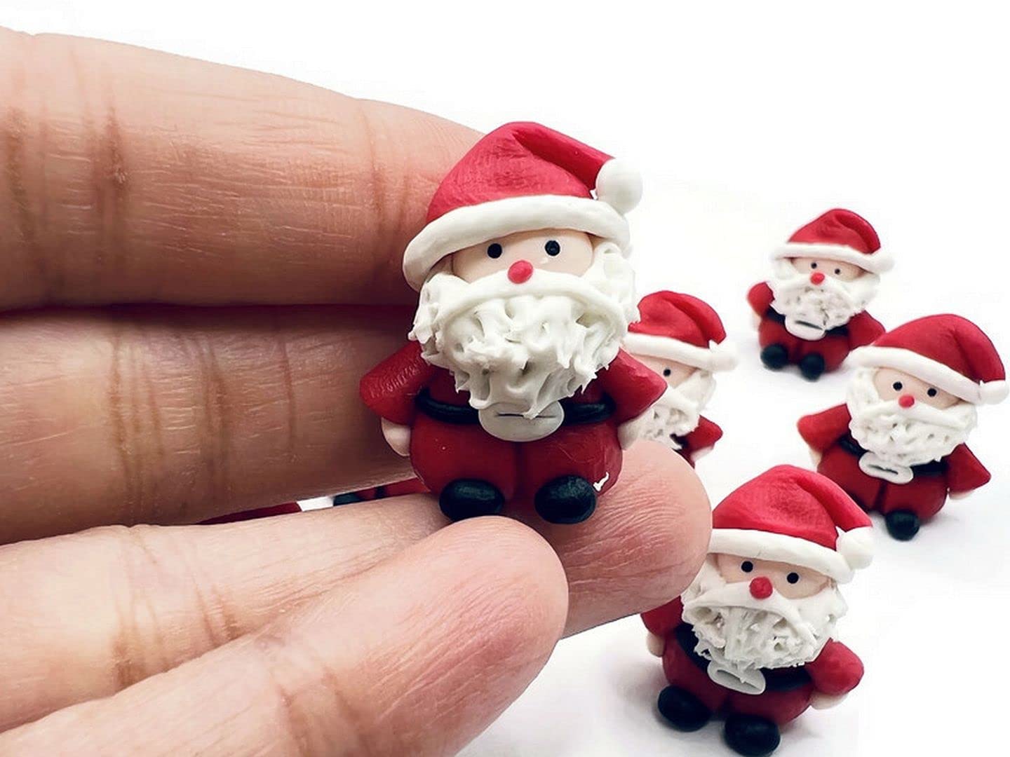 Lot of 10 Miniature Santa Animals Dollhouse Santa Figure Fairy Garden Décor Furniture DIY Supply KMA011