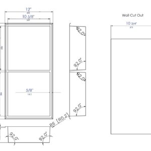 ALFI brand ABNP1224-BB Shower Niche, Brushed Black