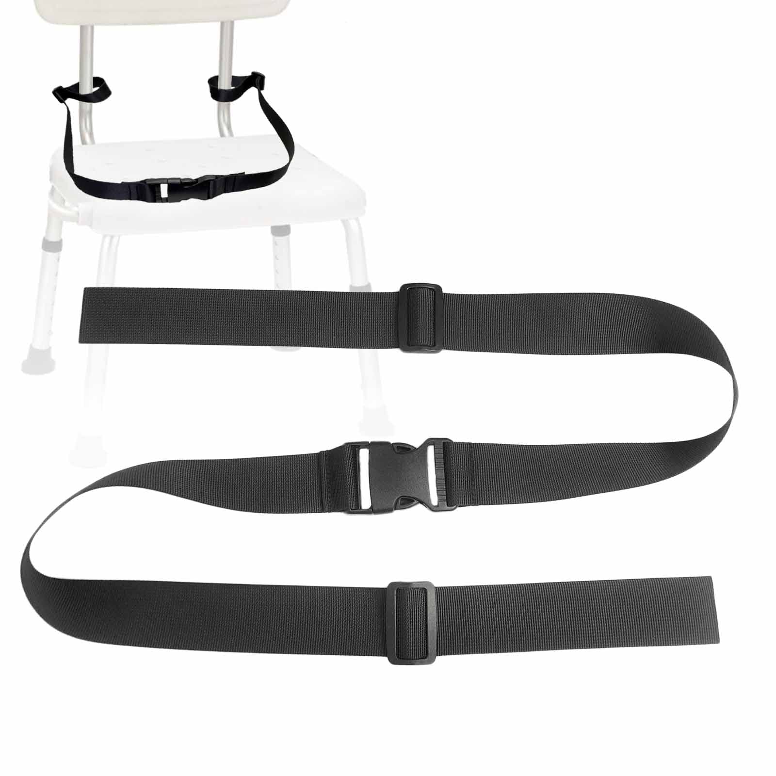 Shower Chair Anti-Slip Belt, Universal Bath Bench or Stool Protective Buckle Strap Bathroom Nursing Care Supply for Elderly, Disabled, Patient