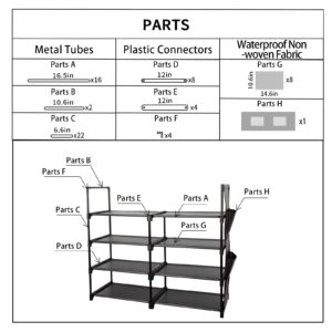 HeFSRi 4 Tier Shoe Rack, 16-20 Pairs Narrow Expandable & Stackable Shoe Storage Organizer, Sturdy Vertical Shoe Shelf for Closet, Entryway, Garage, College Dorm and Bedroom (Black)