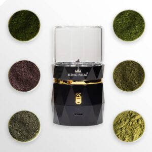 King Palm Electric Spice Grinder - USB Rechargeable Electronic Grinder - Extra Storage Jar w/Lid - Automatic Spice Mill