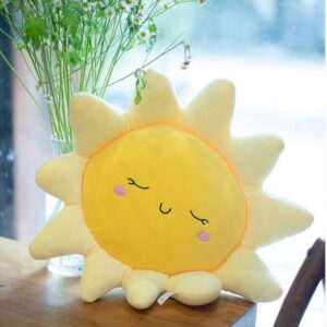 OUKEYI 57cm Sun Cushion Flower Floor Pillow Flower Floor Seating Pad Chair Cushion Oversized Throw Pillow,Sun Cloud Throw Pillow Plush,Flower Chair Pads for Kids Seating Bed Bedroom Sofa Decor