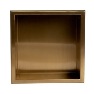 ALFI brand ABNP1212-BG Shower Niche, Brushed Gold 12 x 12 x 4