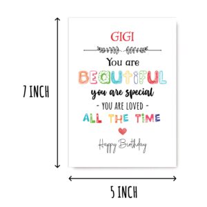 Gigi You Are Beautiful You Are Special - Gigi Birthday Card Poem Card For Gigi - Birthday Card For Gigi - Card For Gigi