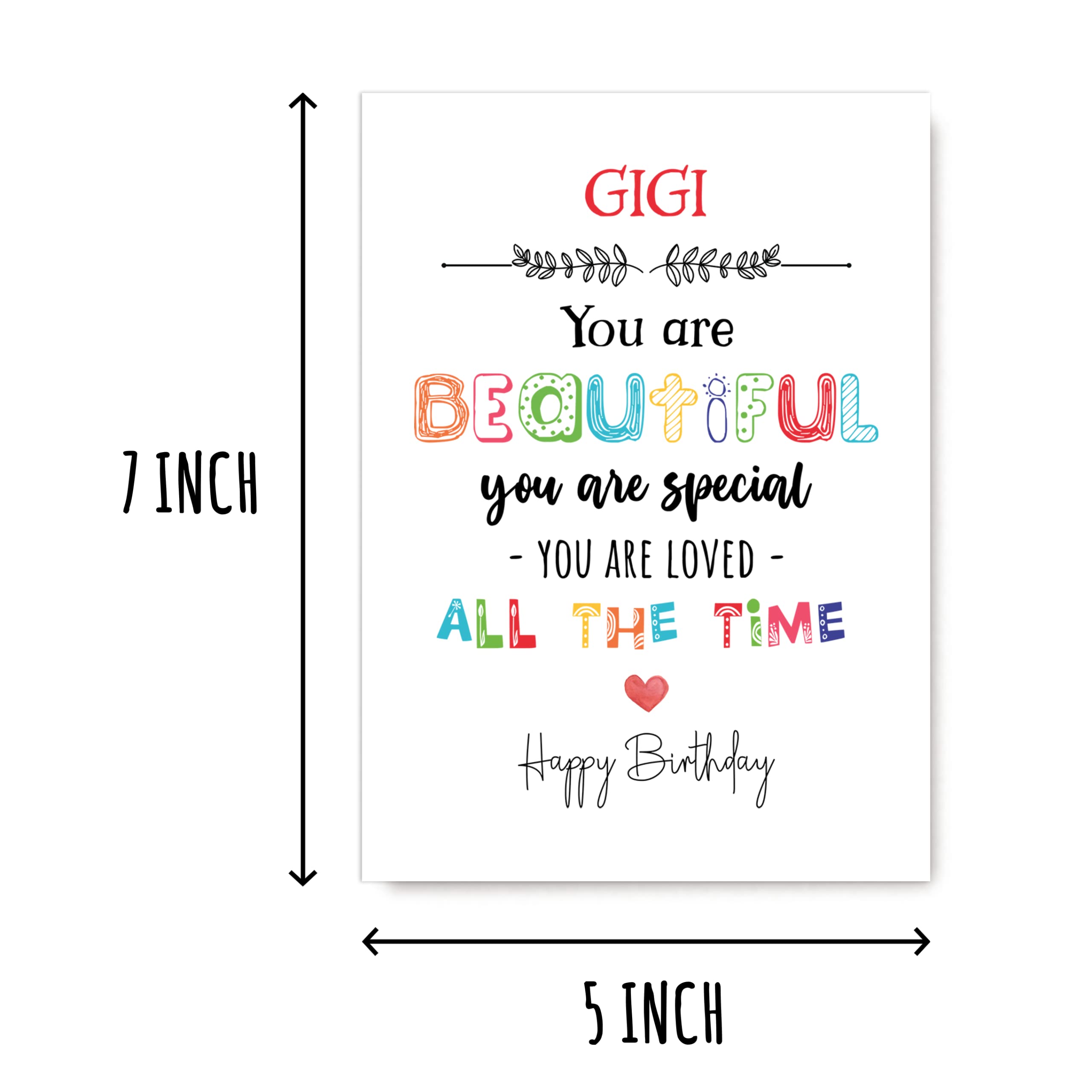 Gigi You Are Beautiful You Are Special - Gigi Birthday Card Poem Card For Gigi - Birthday Card For Gigi - Card For Gigi