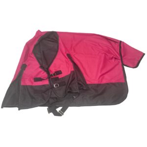 TGW RIDING Comfitec Essential Standard Neck Horse Turnout Sheet 1200D Waterproof and Breathable Horse Rain Sheet More Colors Lite (82”, Hot Pink)