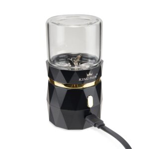 King Palm Electric Spice Grinder - USB Rechargeable Electronic Grinder - Extra Storage Jar w/Lid - Automatic Spice Mill