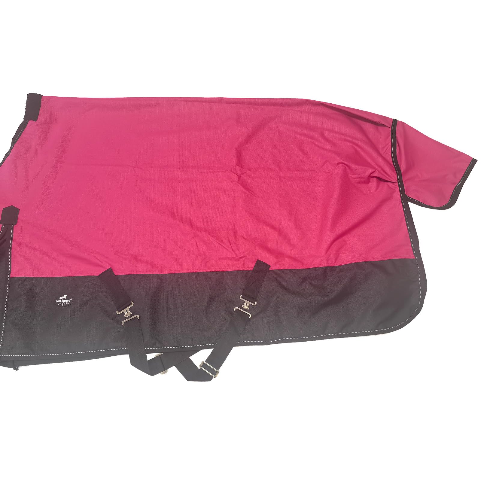 TGW RIDING Comfitec Essential Standard Neck Horse Turnout Sheet 1200D Waterproof and Breathable Horse Rain Sheet More Colors Lite (82”, Hot Pink)