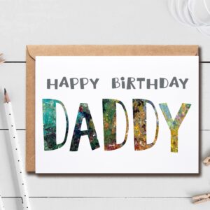 Happy Birthday Daddy - Daddy Birthday Card - Daddy Card - Card For Daddy Modern - Daddy Birthday Card - Card For Daddy