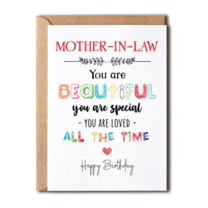 mother-in-law you are beautiful you are special - mother-in-law birthday card poem card for mother-in-law - birthday card for mother-in-law