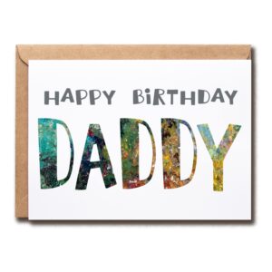 happy birthday daddy - daddy birthday card - daddy card - card for daddy modern - daddy birthday card - card for daddy