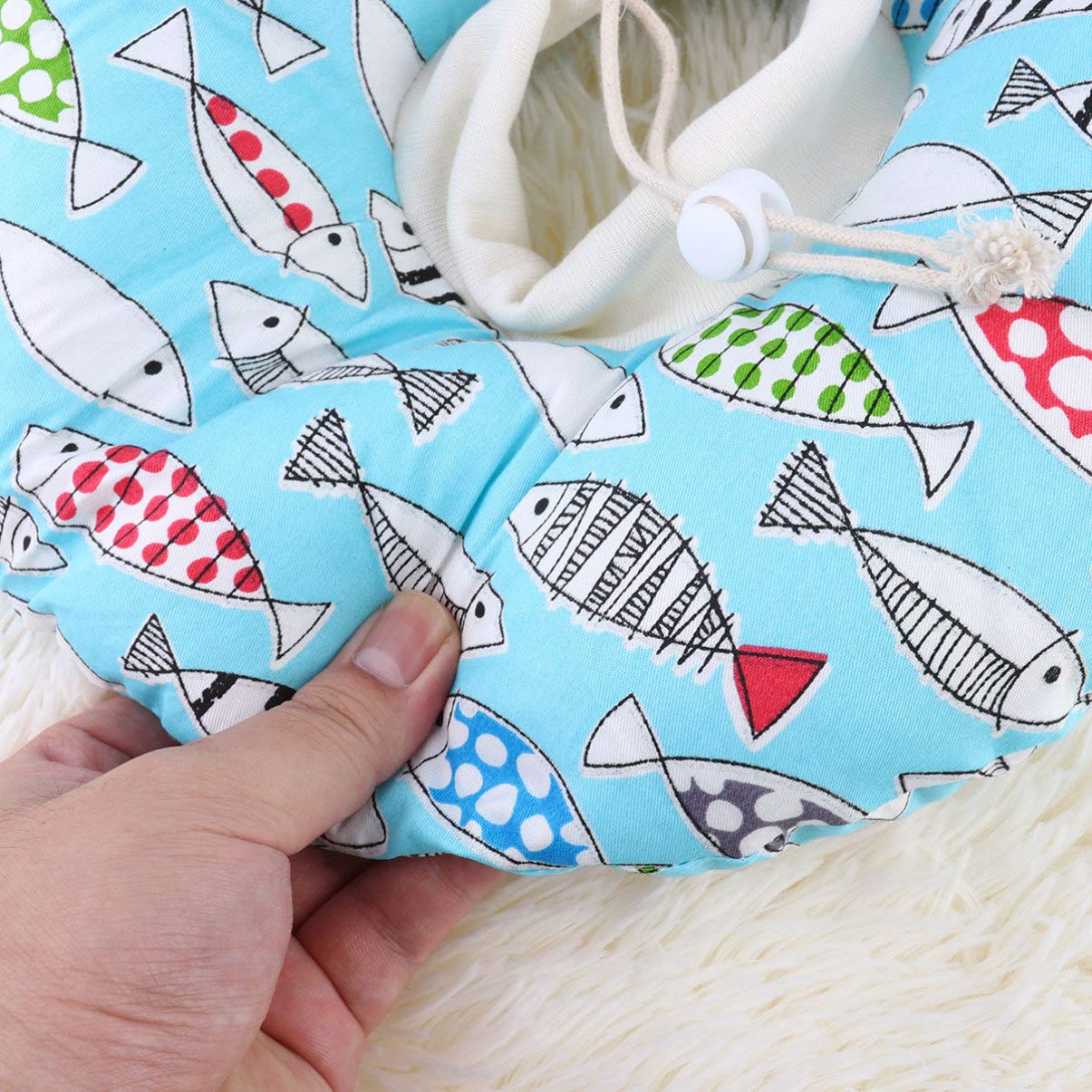 Balacoo Pet Recovery Collar Cat Recovery Collar Cat Cone Collar Cat Cones After Surgery Fish Pattern Soft