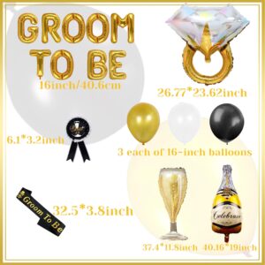 24 PCS Groom To Be Sash Groom To Be Decoration Groom To Be Balloons Groom To Be Groom To Be Banner Groom Team Party Decoration Groom Party Supplies