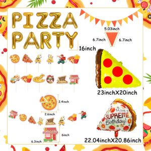 17 PCS Pizza Party Decoration Pizza Party Favors Pizza Party Supplies Pizza Party Birthday Decoration Pizza Balloon Slice Pizza Kids Party Balloons