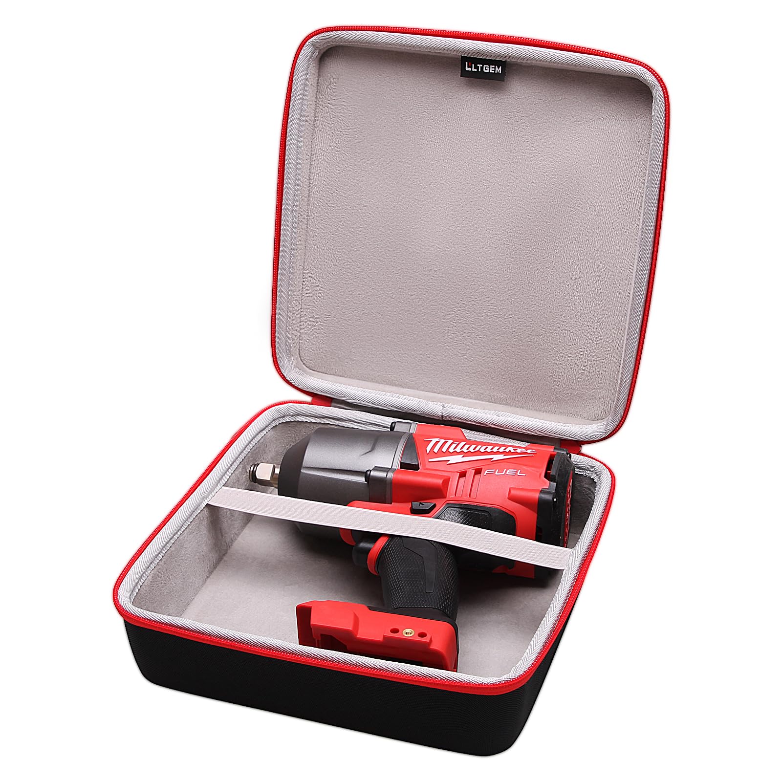 LTGEM Hard Carrying Case for Milwaukee 2967-20/2962-20/2767-20/2663-20/2960-20 M18 FUEL High Torque 1/2" Impact Wrench(Inside: 8.9"x9.2"x3")