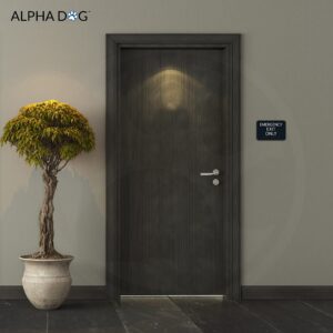 ALPHA DOG ADA SIGNS - Emergency Exit Only Sign with Braille for Your Business, 6x9 Inch, ADA Compliant, Indoor or Outdoor, Easy Installation, Made in the USA, Black