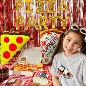 17 PCS Pizza Party Decoration Pizza Party Favors Pizza Party Supplies Pizza Party Birthday Decoration Pizza Balloon Slice Pizza Kids Party Balloons