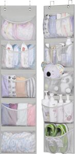 keetdy over the door organizer storage for closet with 5 pockets organizer for bedroom bathroom, 2 pack