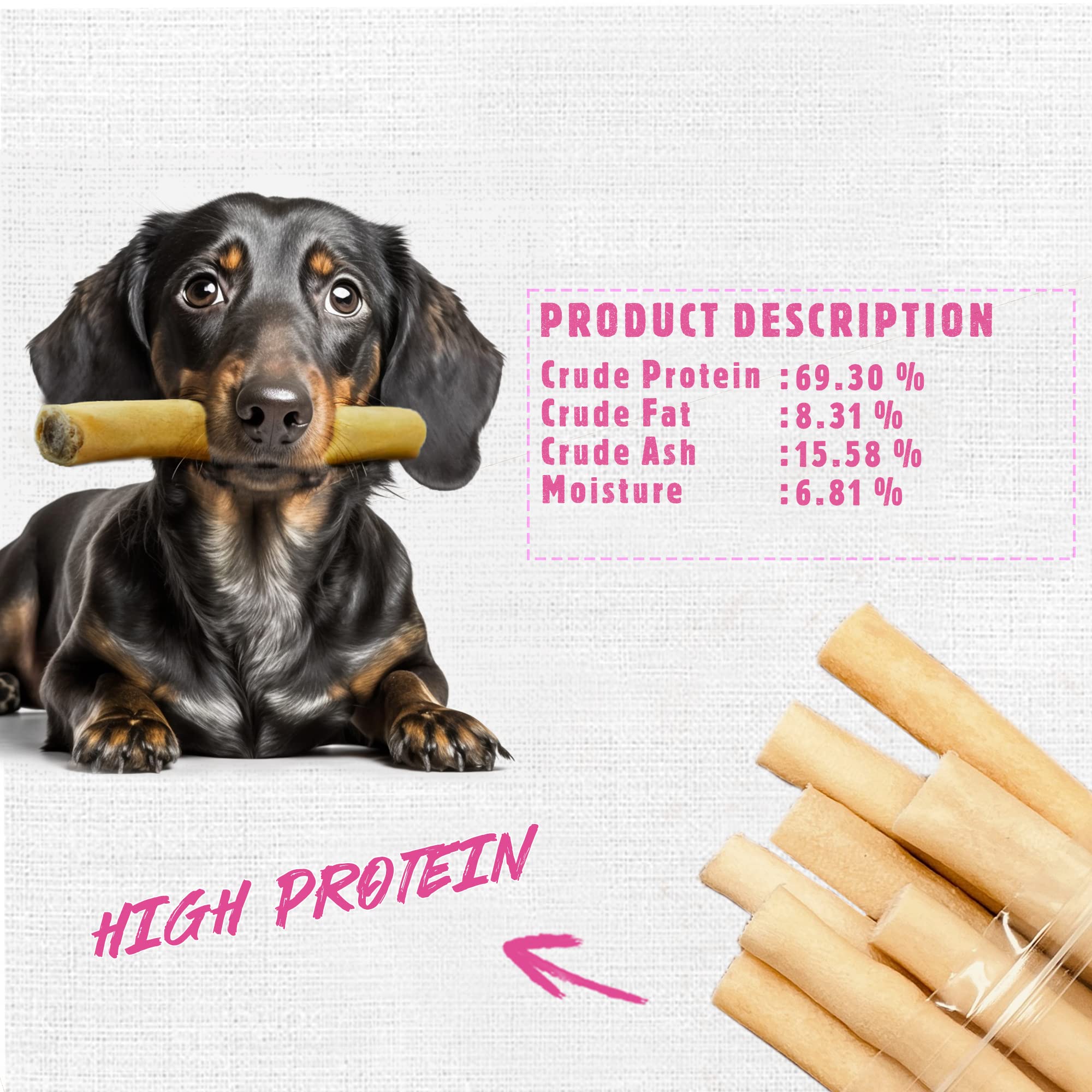 Premium Cow Tail Dog Chews from Grass-Fed Beef: High-Protein, All-Natural, Nutrient-Rich Treats for Dogs - Long Lasting Satisfaction with Dental Health Benefits - Perfect for Training and Rewarding