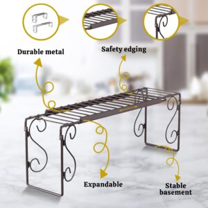 Kovot Expandable Over The Sink Shelf Extends in length from 24.5" to 40.75" | Add additional storage for soaps, cleansers, sponges and more 8.5" H x 5.75" D (Bronze)