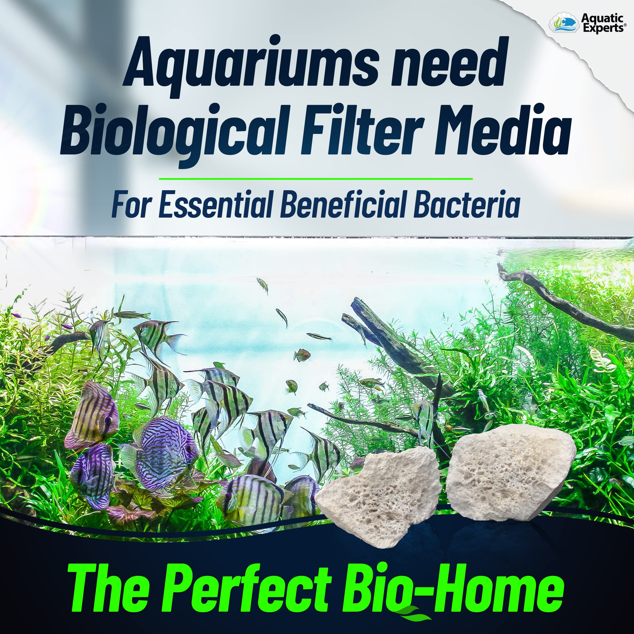 Aquatic Experts BioLodge Aquarium Bio Media - Bio Media for Aquarium Filter, Aquarium Filter Media, Ideal Canister Filter Bio Media, 500ML