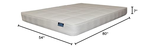 Triad Organic 7 inch RV Latex Mattress, Medium Comfort with Premium Organic Cotton and Wool Quilted Cover, Full XL (54x80)