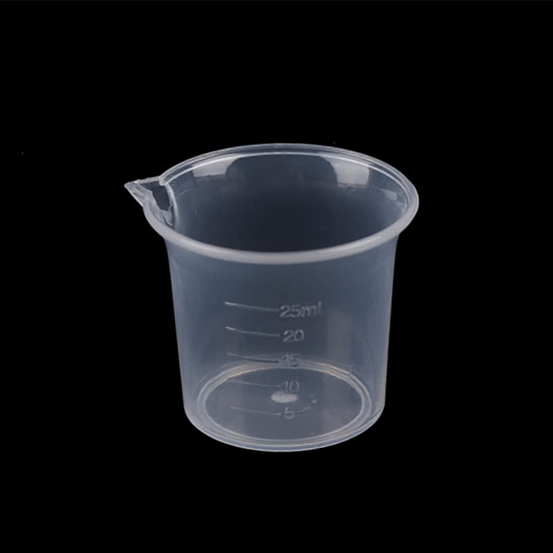 50 PCS 25ml Resin Mixing Cups, Liquid Measuring Cups, Plastic Beaker, Graduation Epoxy Resin Cups for Resin Epoxy Paint Food, Lab Use