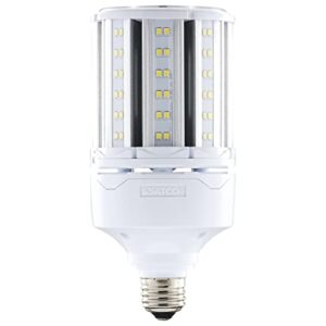 satco s49392 corncob led hid light bulb, medium base, 36w, 35000 hour rating, 4968l, natural light