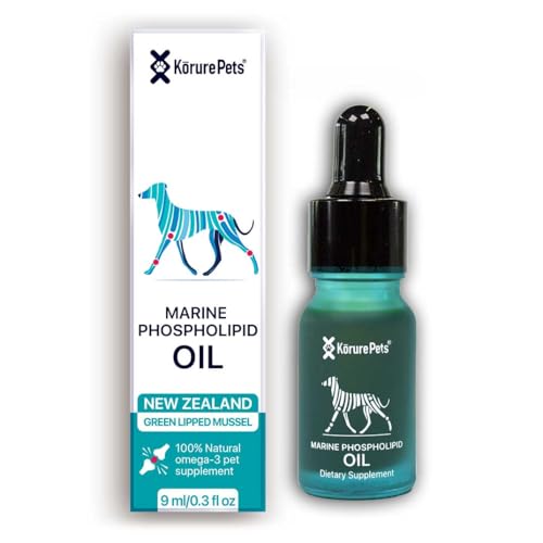 Kōrure Pets Dog Hip and Joint Care, Green Lipped Mussel Oil, for Joint Health, Joint Flexibility, Mobility Support, Made in New Zealand, 0.3 Fl Oz / 1 Fl Oz (9ml/ 0.3 Fl Oz)