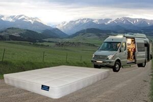 triad organic 7 inch rv latex mattress, medium comfort with premium organic cotton and wool quilted cover, full xl (54x80)