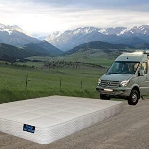 Triad Organic 7 inch RV Latex Mattress, Medium Comfort with Premium Organic Cotton and Wool Quilted Cover, Full XL (54x80)