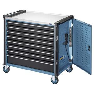 hazet tool trolley 179nxxl-8d/3 tool/material and assembly trolley with socket strip for space-saving transport load capacity (dynamic): 750 kg, load capacity (static): 1000 kg blue