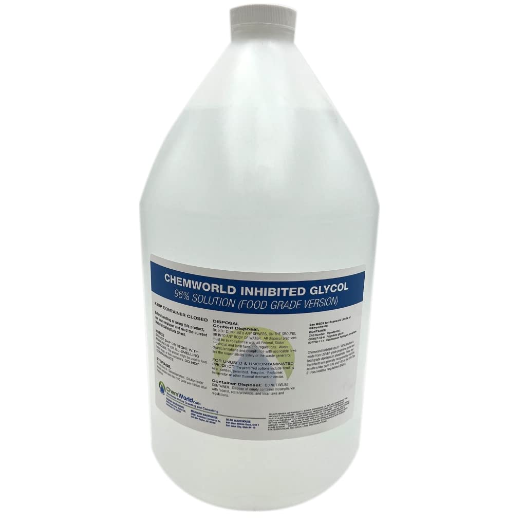 Chemworld Food Grade Inhibited Propylene Glycol - Clear Color - 1 Gallon