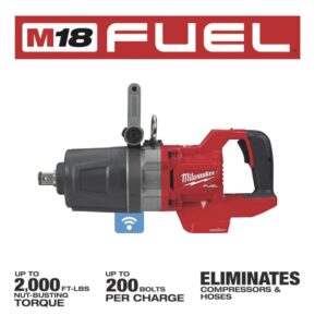 Milwaukeey Milwaukee M18 FUEL Cordless D-Handle High Torque Impact Wrench with — Tool Only, 1in. Drive, 2000 Ft./Lbs. Torque