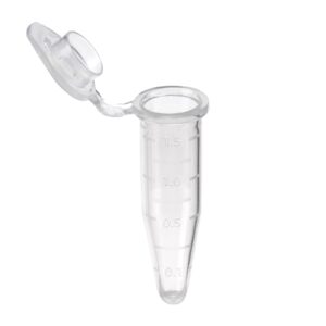 500pcs biologix 1.5ml microcentrifuge tubes with universal cap (non-safe lock cap), graduated conical micro centrifuge small vials without leakage for lab use, sample storage