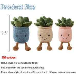 NatureMan Stuffed Plants Succulent Plush, Soft Fluffy Toy Succulent Plants Friend Throw Pillow,Succulents Plushies Pillow Toy Room (Khaki)