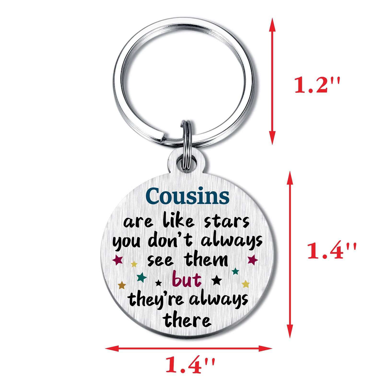 Best Cousin Gifts for Women, Thank You Cousin Keychain, Appreciation Cousin Gifts, Cousin Birthday Christmas Keychain Gifts