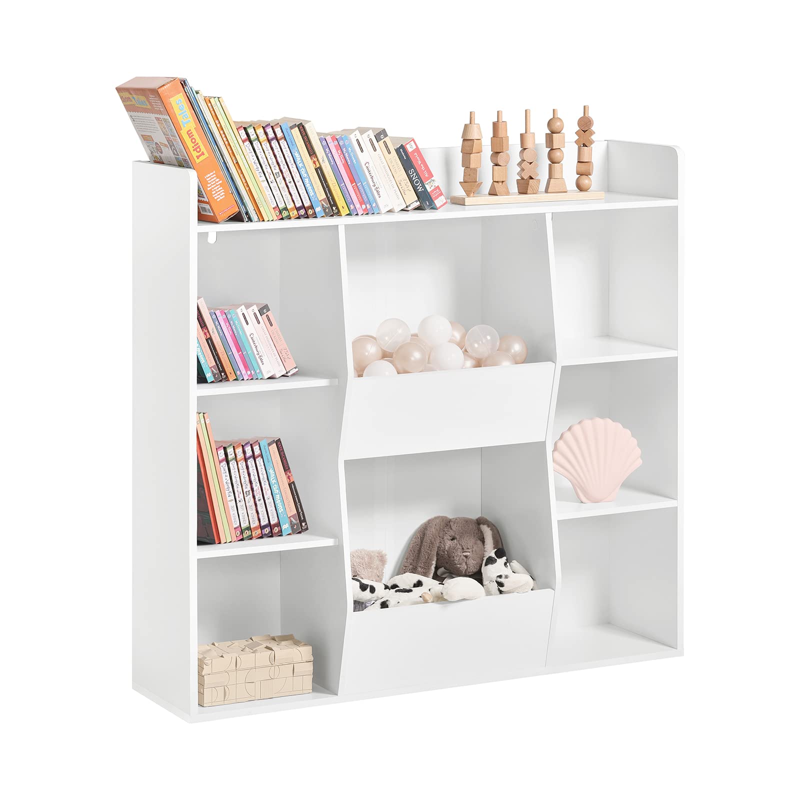 SoBuy KMB55-W, White Children Kids Bookcase Book Shelf Storage Display Rack