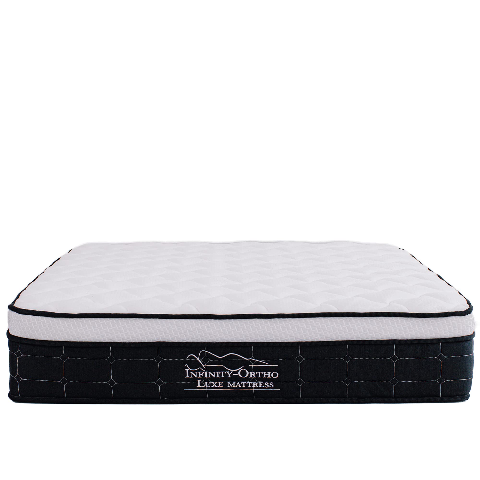 Novezza Home 10 Inch Hybrid Pillow-Top Mattress/Bed-in-a-Box/CertiPUR-US Certified Foam, Queen (NOVHM-P), White